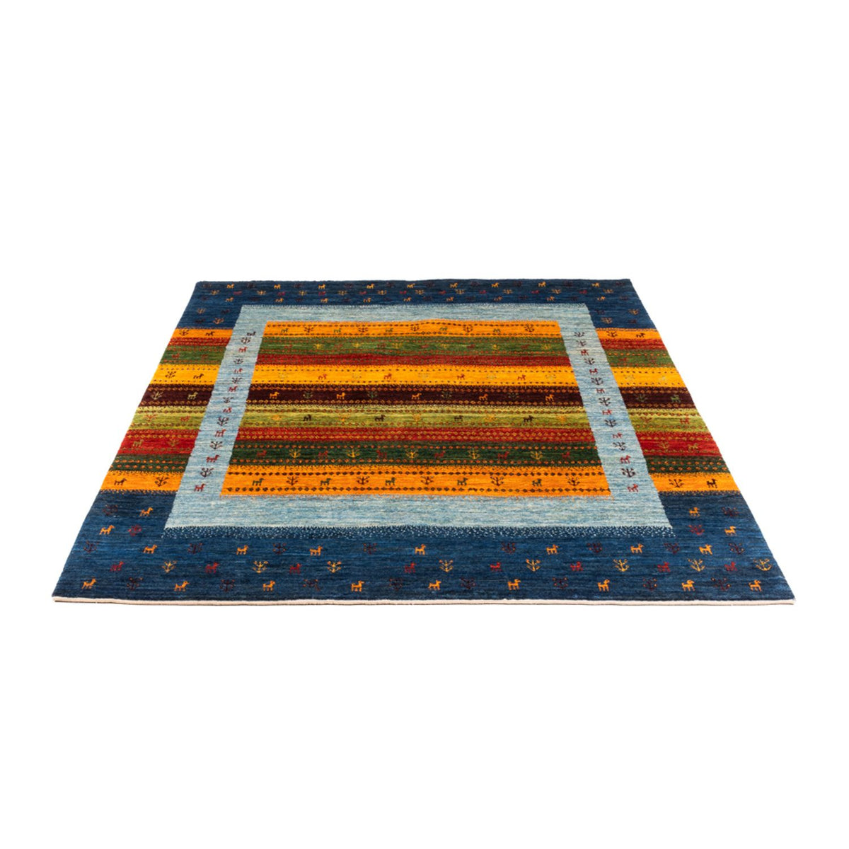 Tapis Gabbeh - Loribaft Persan - Royal - 190 x 147 cm - bleu