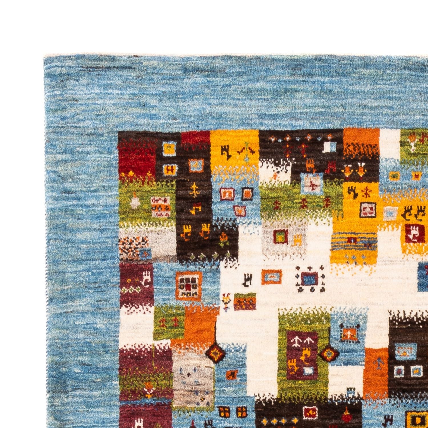 Tapis Gabbeh - Loribaft Persan - Royal - 201 x 150 cm - bleu