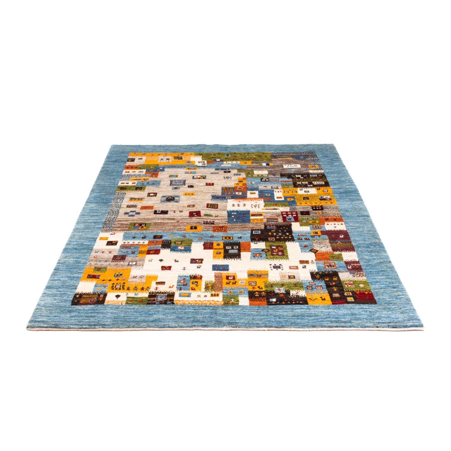 Tapis Gabbeh - Loribaft Persan - Royal - 201 x 150 cm - bleu