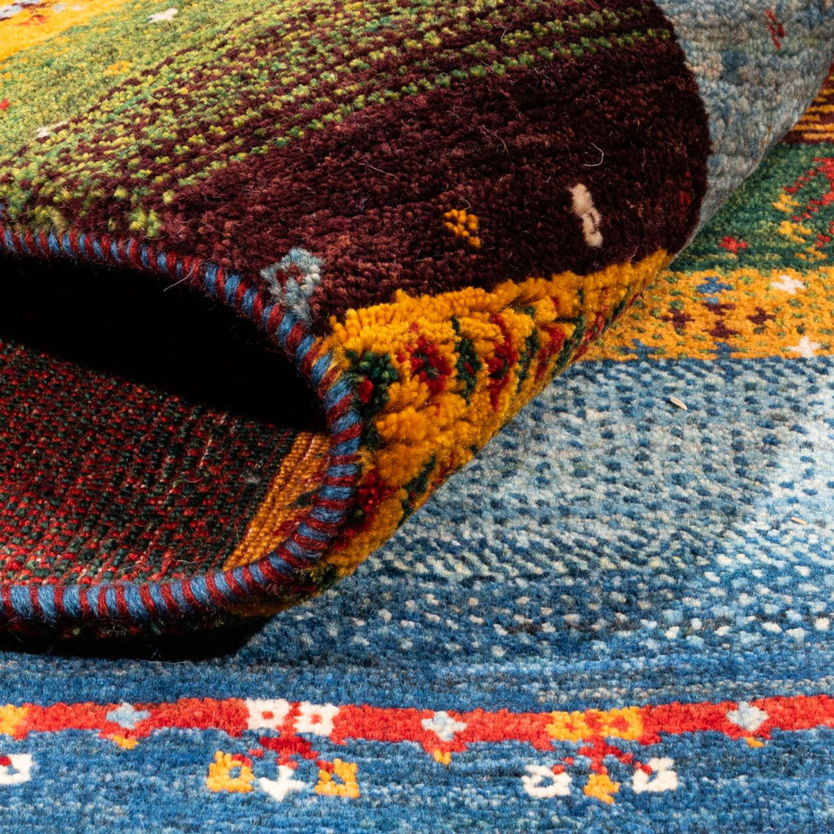 Tapis Gabbeh - Loribaft Persan - Royal - 194 x 165 cm - multicolore