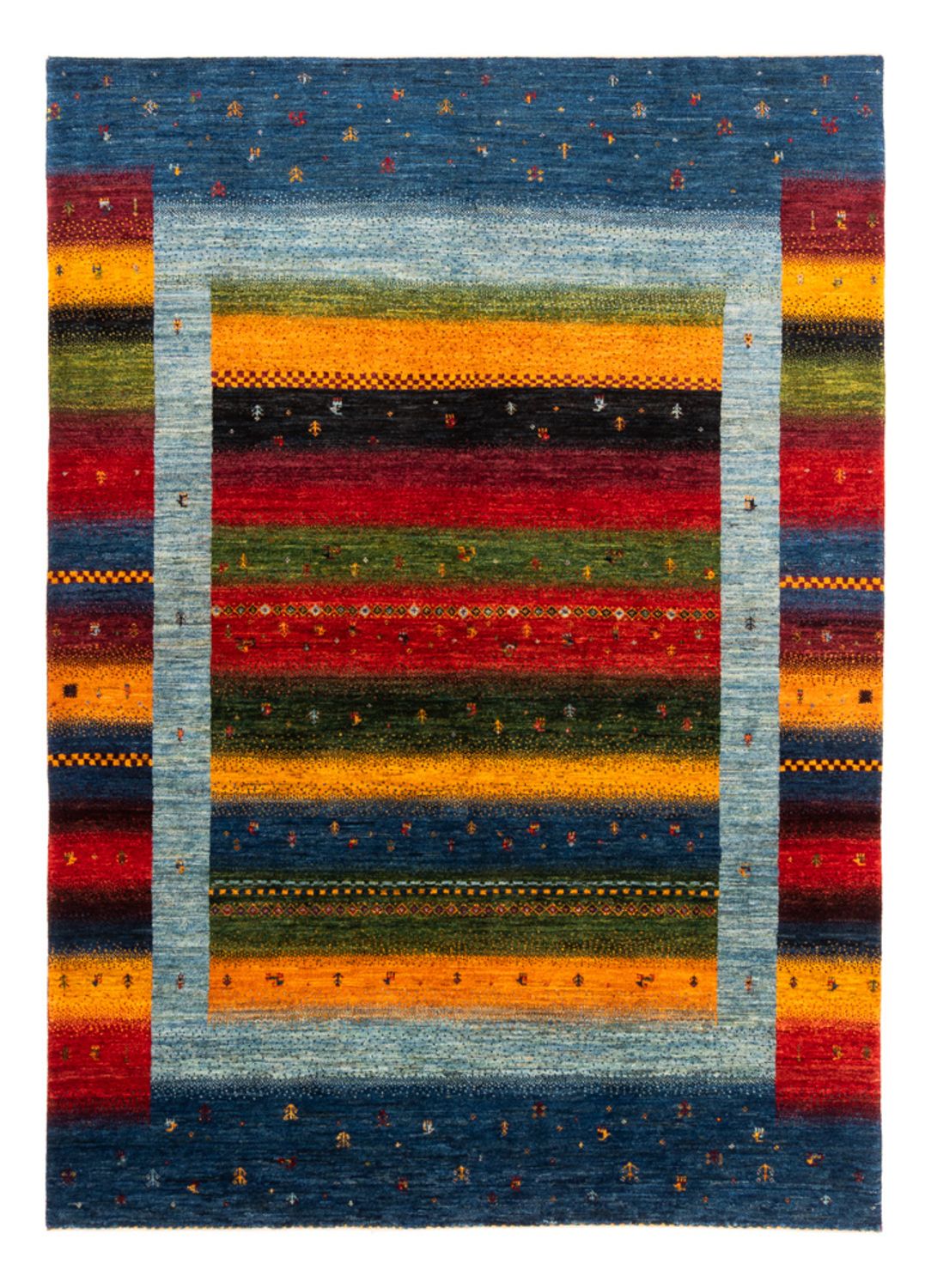 Tapis Gabbeh - Loribaft Persan - Royal - 210 x 148 cm - multicolore