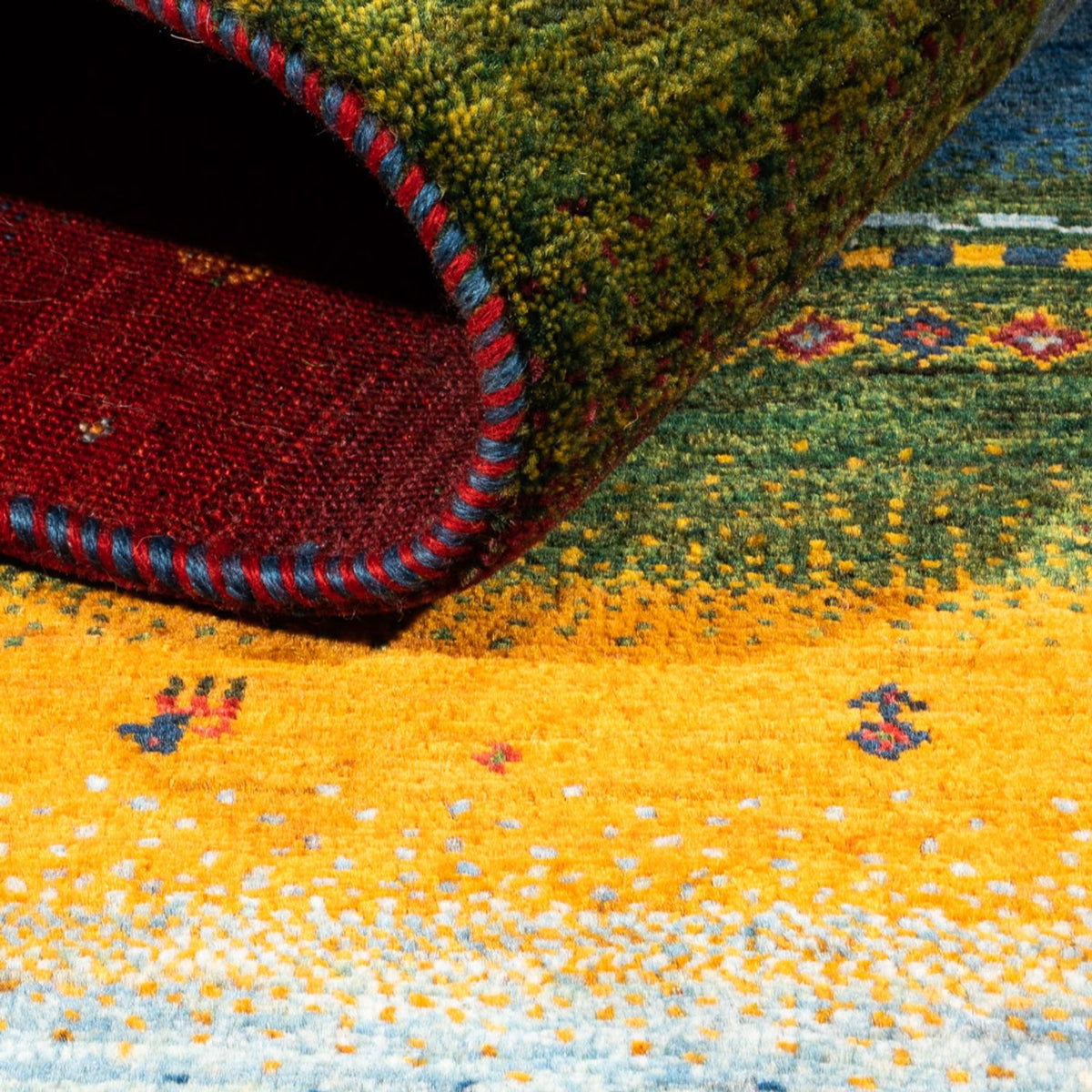 Tapis Gabbeh - Loribaft Persan - Royal - 210 x 148 cm - multicolore