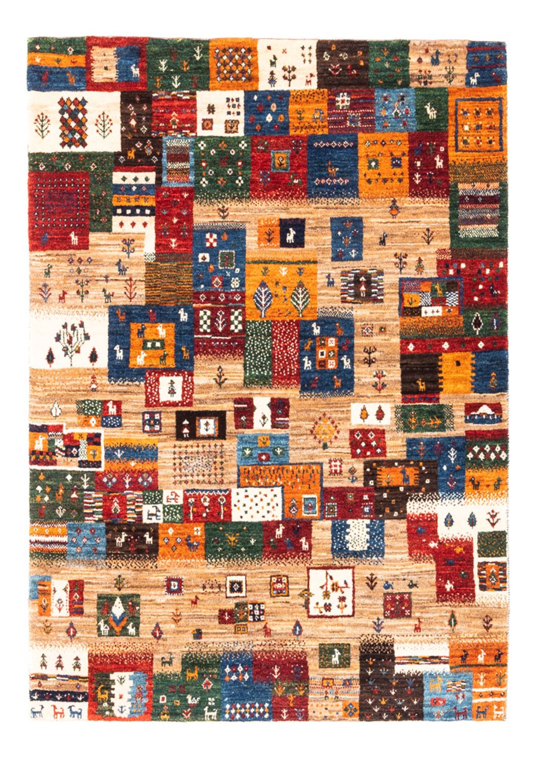 Tapis Gabbeh - Loribaft Persan - Royal - 140 x 100 cm - multicolore