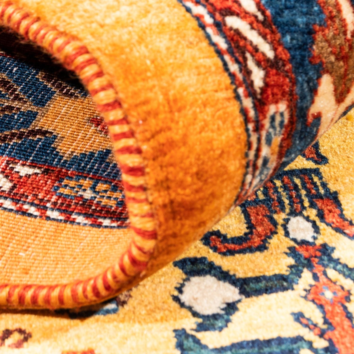 Tapis Gabbeh - Persan - 157 x 102 cm - or