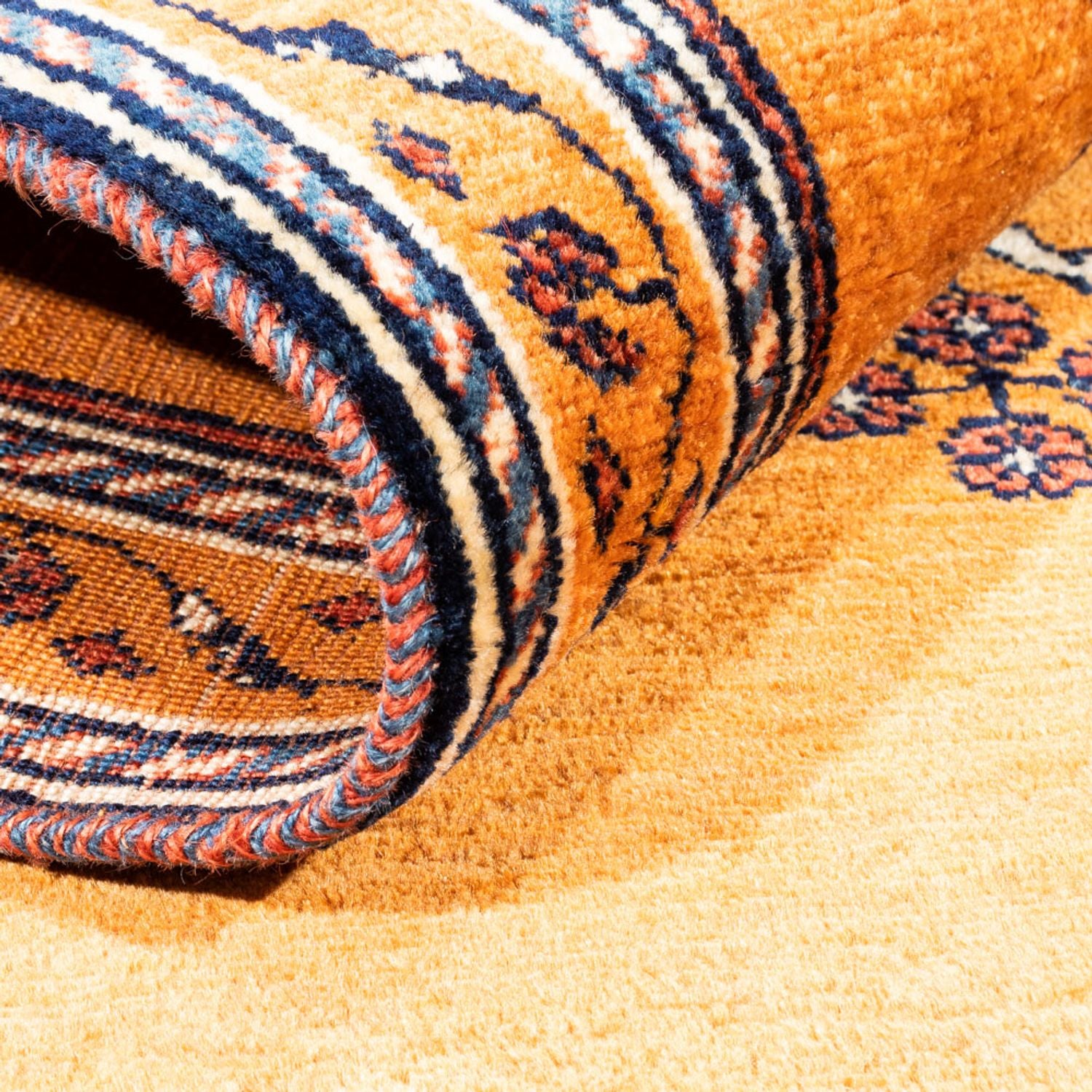 Tapis Gabbeh - Persan - 148 x 105 cm - or