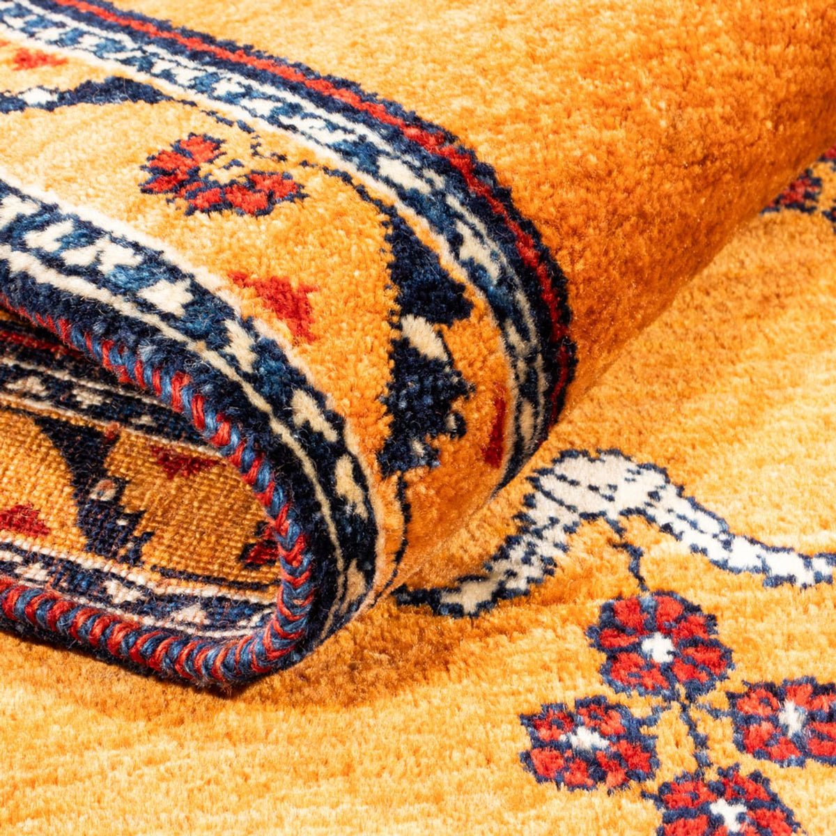 Tapis Gabbeh - Persan - 170 x 128 cm - or