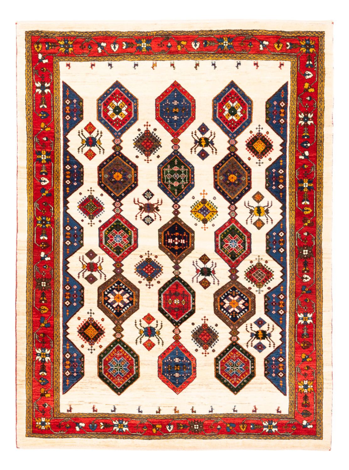 Tapis Gabbeh - Persan - 205 x 153 cm - multicolore