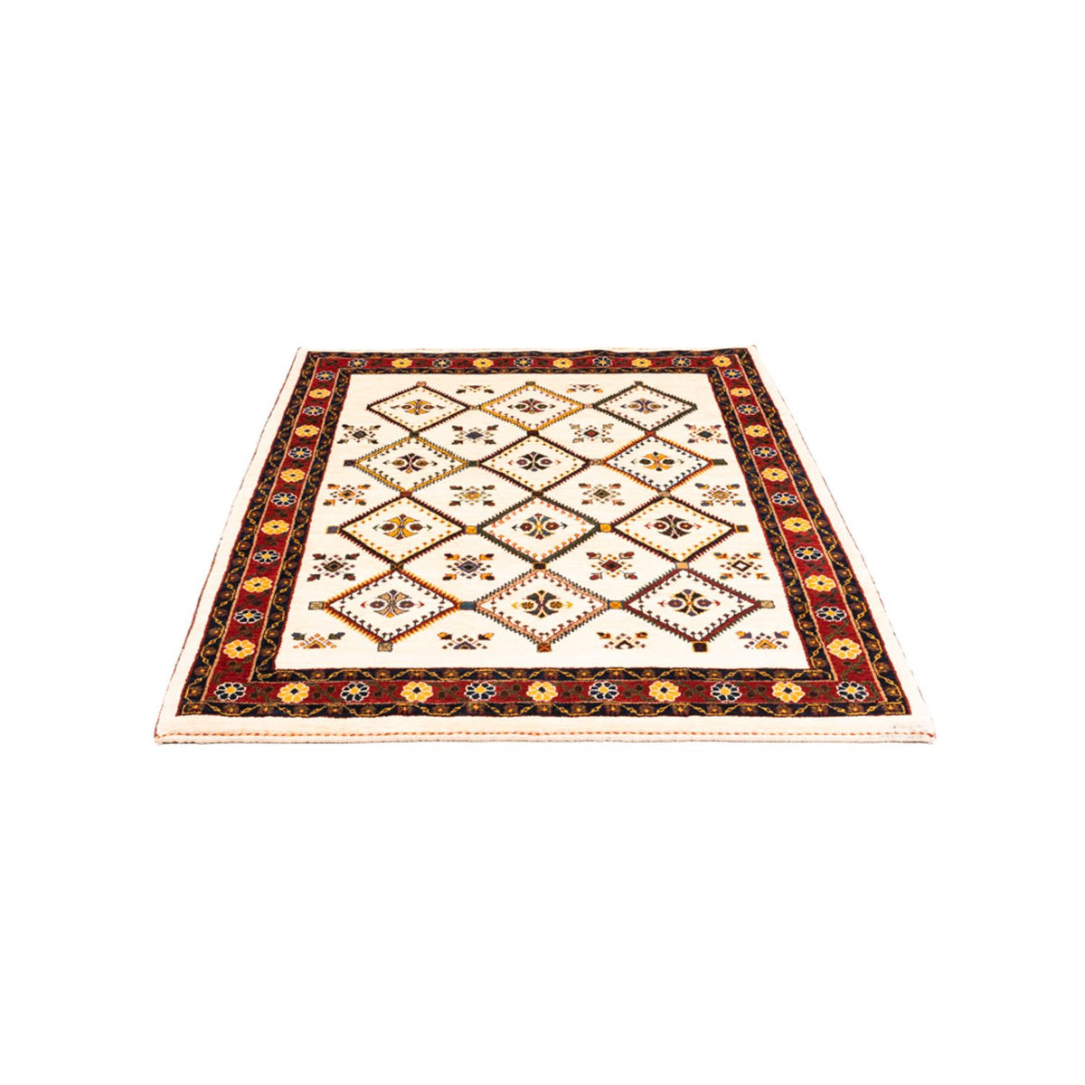 Tapis Gabbeh - Persan - 155 x 114 cm - crème
