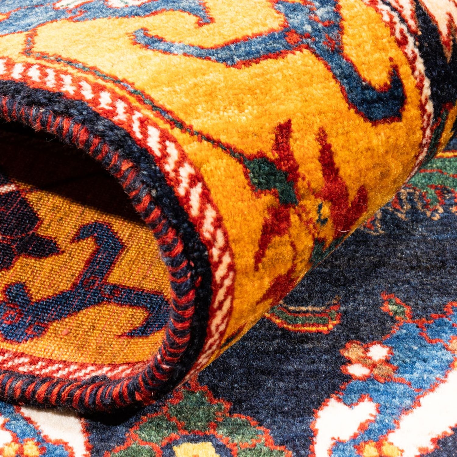 Tapis Gabbeh - Persan - 173 x 113 cm - bleu foncé