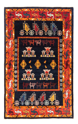 Tapis Gabbeh - Persan - 160 x 108 cm - bleu foncé
