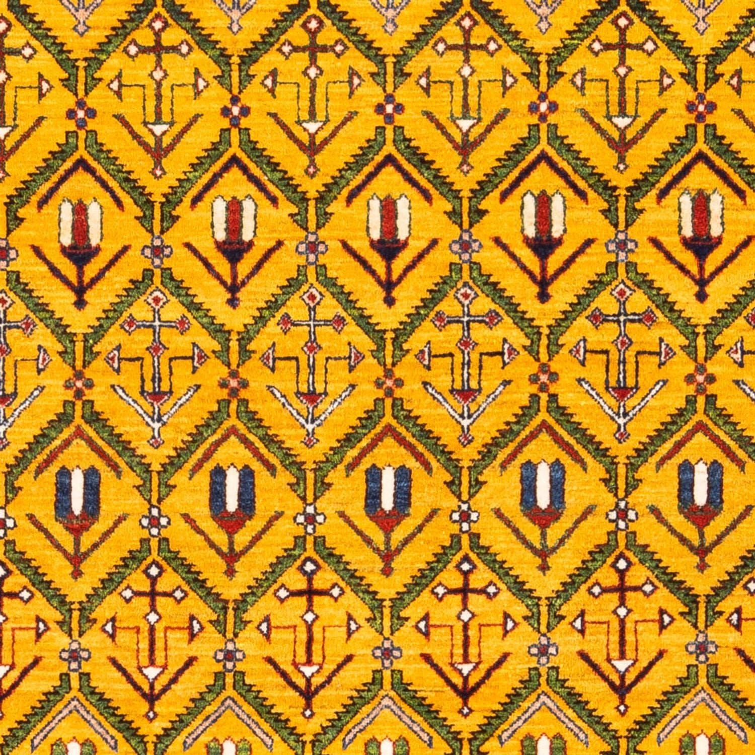 Tapis Gabbeh - Persan - 188 x 126 cm - or