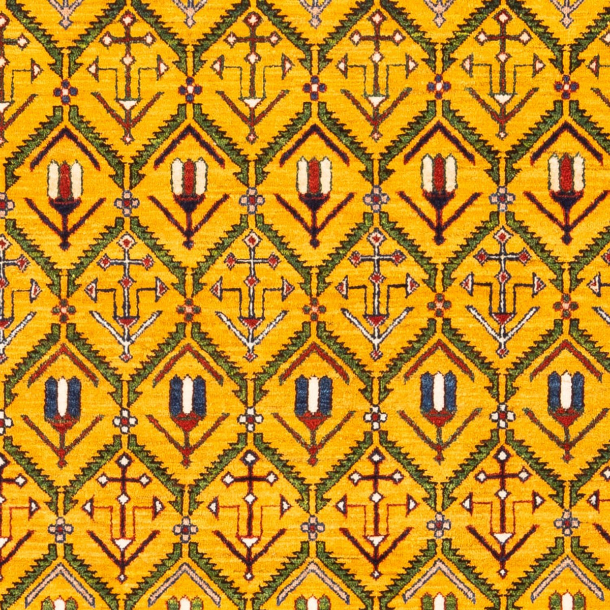 Tapis Gabbeh - Persan - 188 x 126 cm - or