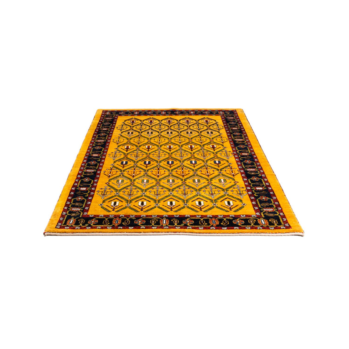 Tapis Gabbeh - Persan - 188 x 126 cm - or