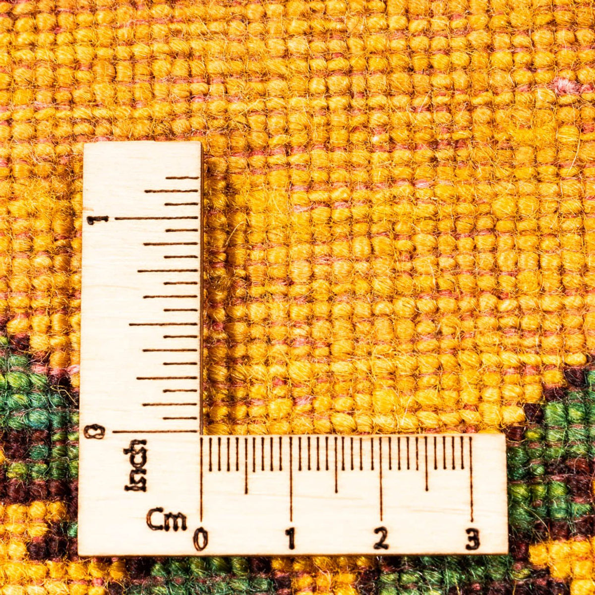 Tapis Gabbeh - Persan - 188 x 126 cm - or