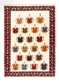 Tapis Gabbeh - Persan - 140 x 105 cm - crème