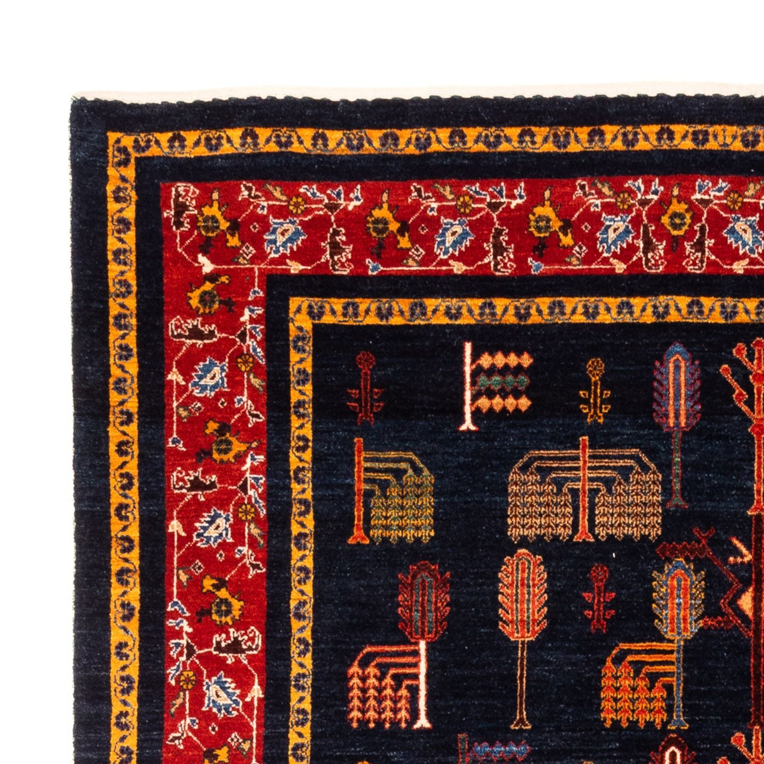 Tapis Gabbeh - Persan - 240 x 170 cm - bleu foncé