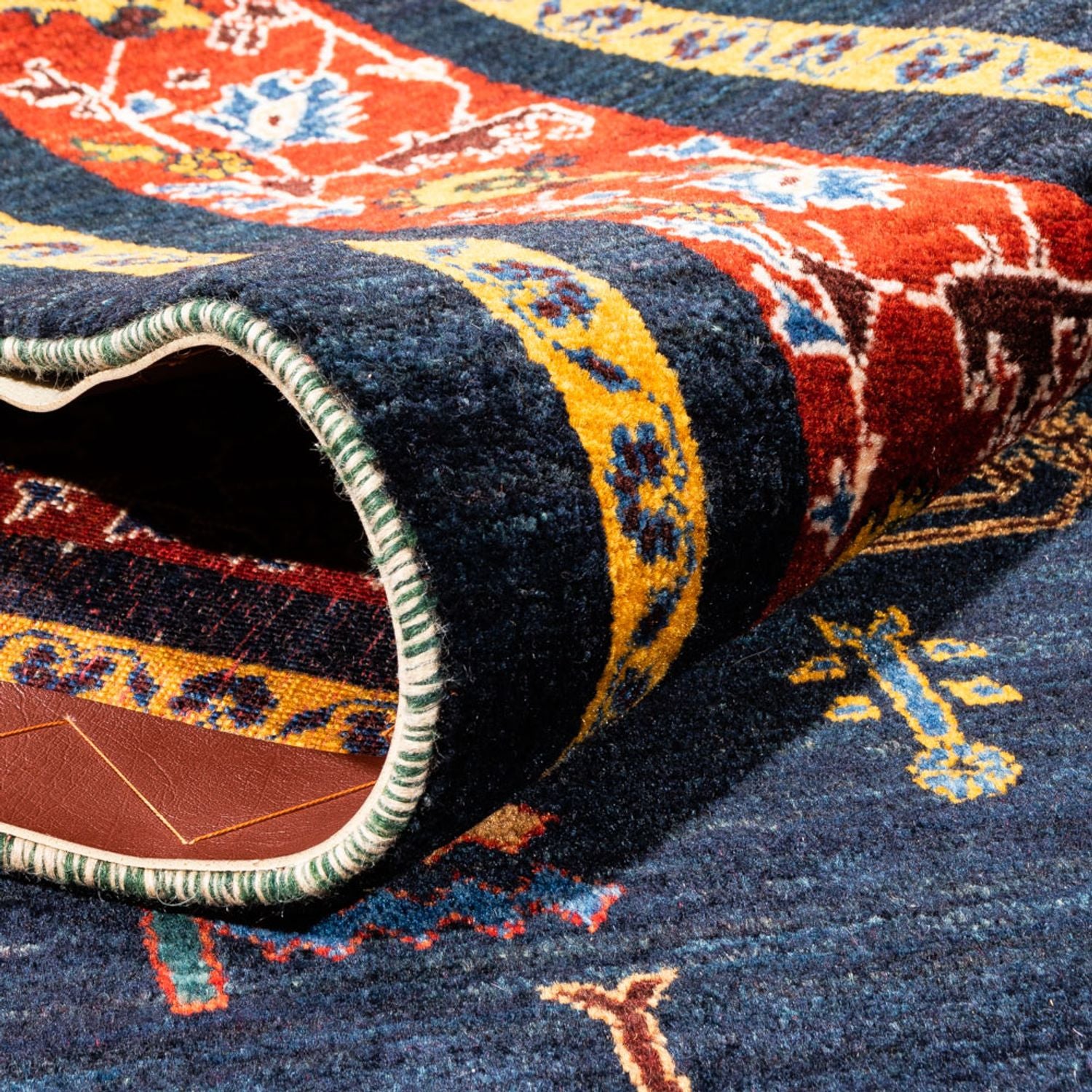 Tapis Gabbeh - Persan - 240 x 170 cm - bleu foncé