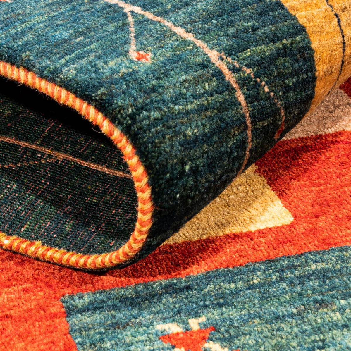 Tapis de couloir Tapis Gabbeh - Persan - 198 x 80 cm - multicolore