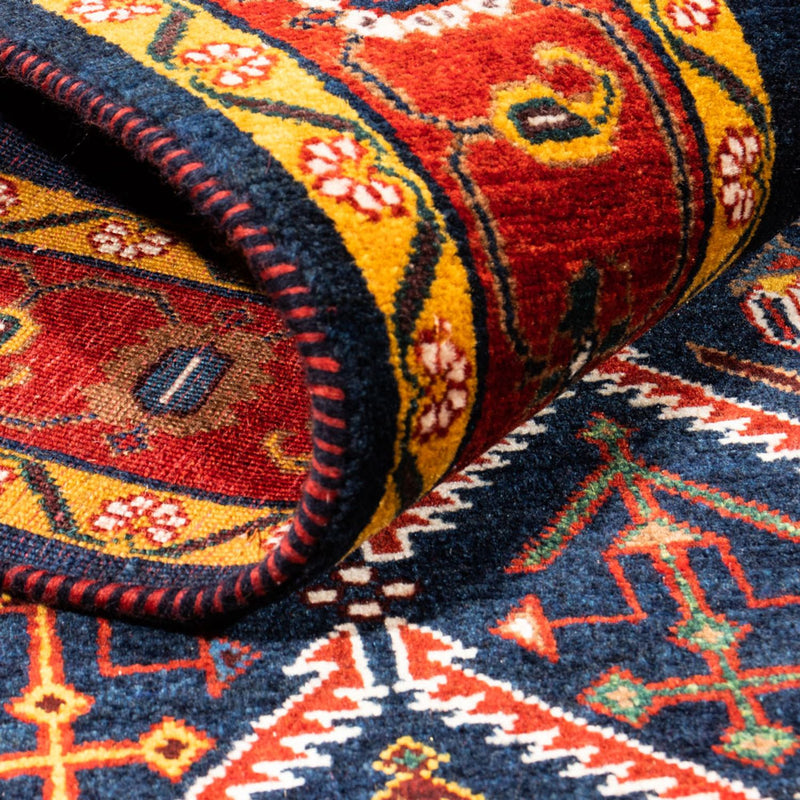 Tapis Gabbeh - Persan - 205 x 143 cm - bleu foncé