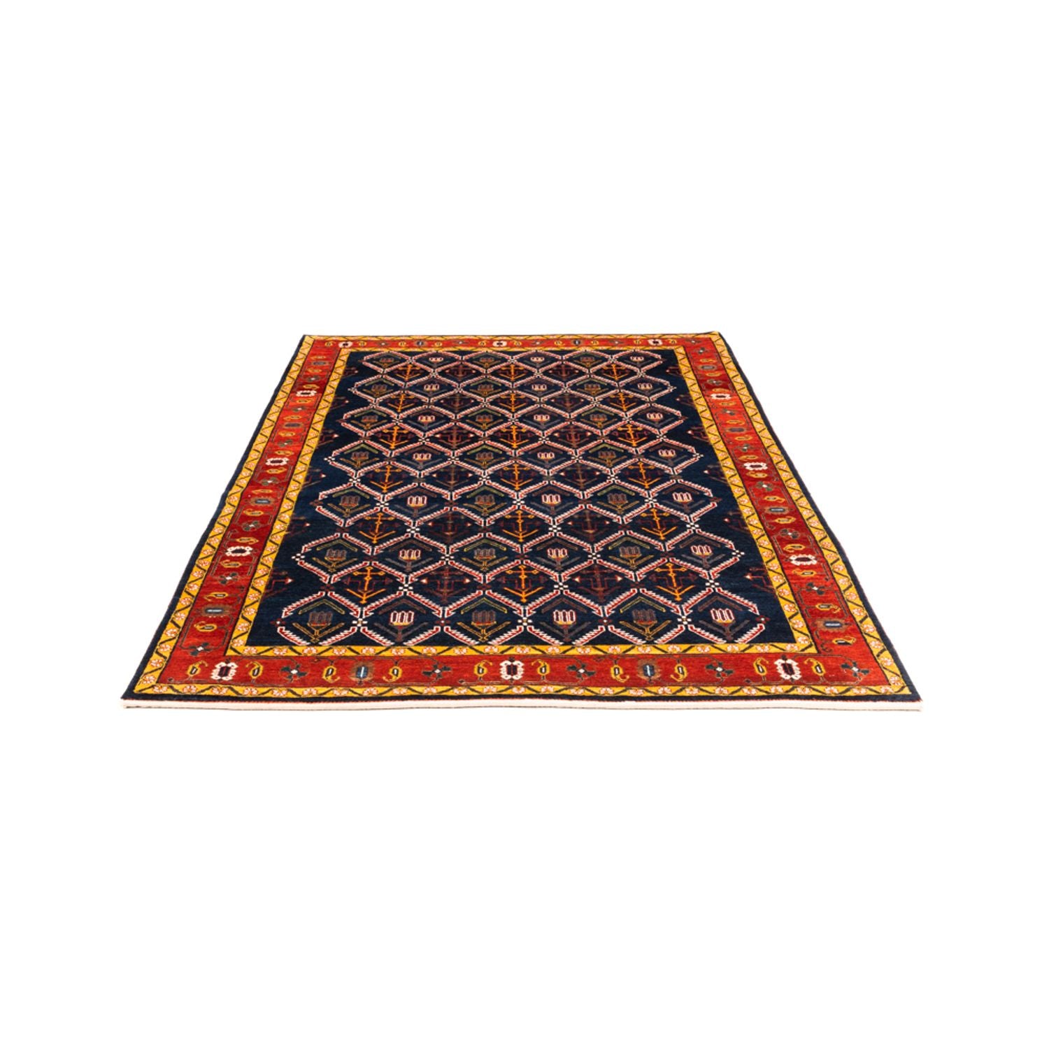 Tapis Gabbeh - Persan - 205 x 143 cm - bleu foncé