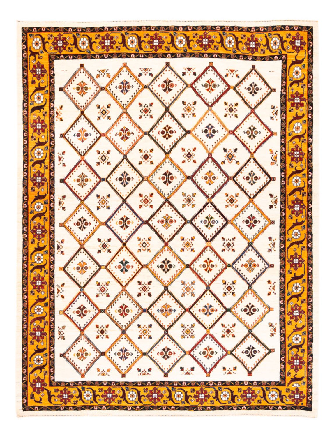 Tapis Gabbeh - Persan - 234 x 180 cm - crème