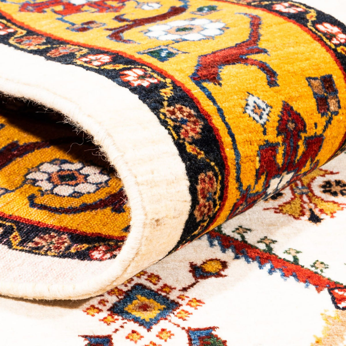 Tapis Gabbeh - Persan - 234 x 180 cm - crème