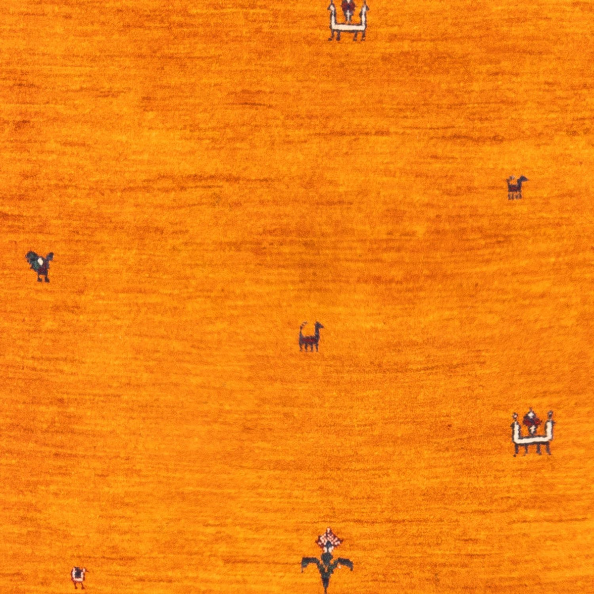 Tapis Gabbeh - Persan - 165 x 107 cm - or