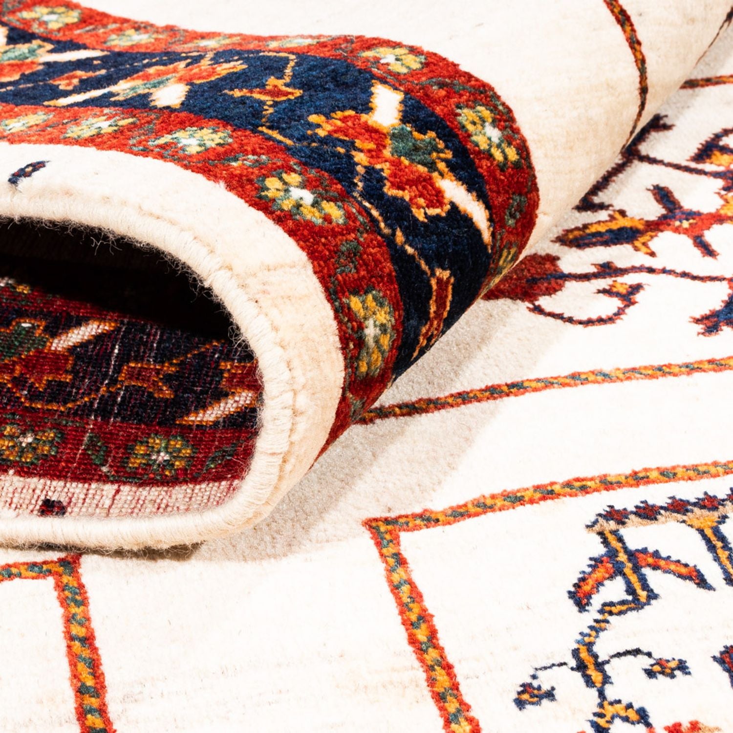 Tapis Gabbeh - Persan - 210 x 154 cm - crème