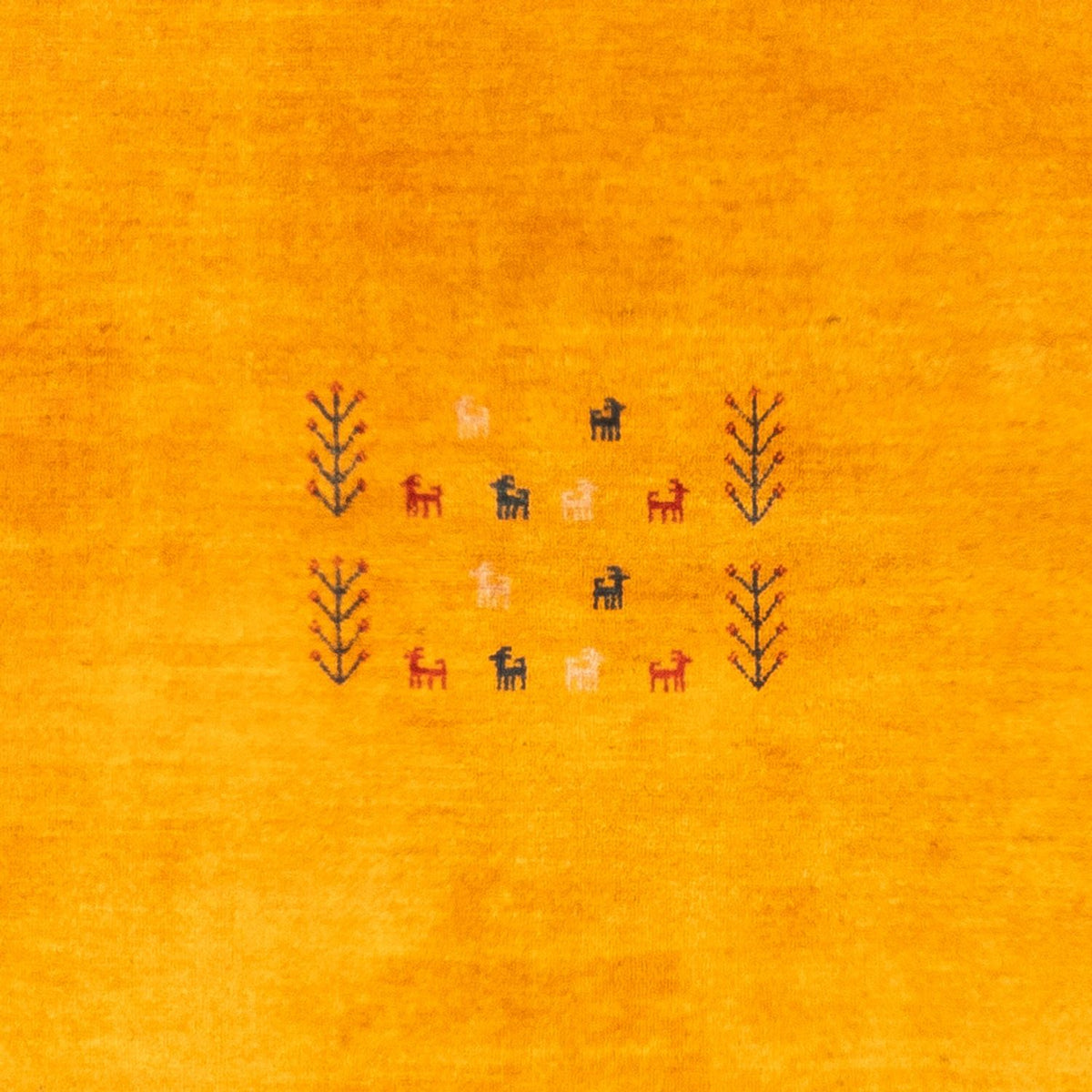 Tapis Gabbeh - Persan - 155 x 108 cm - or
