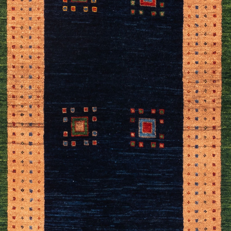 Tapis de couloir Tapis Gabbeh - Persan - 202 x 82 cm - bleu foncé