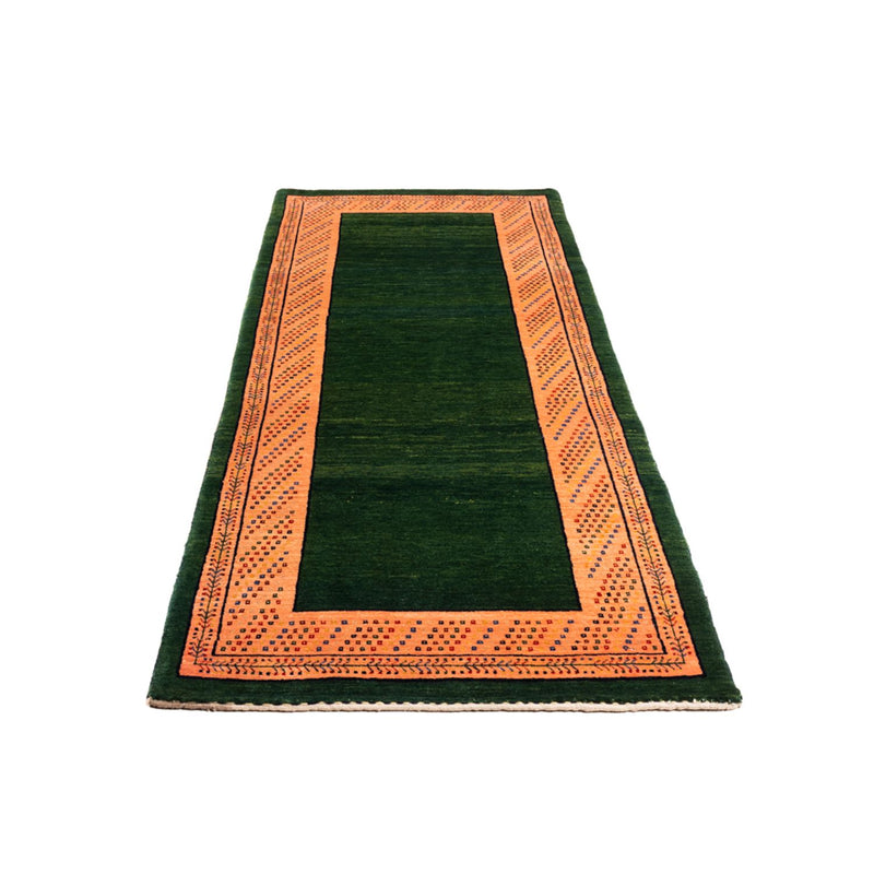 Tapis de couloir Tapis Gabbeh - Persan - 232 x 85 cm - bleu foncé