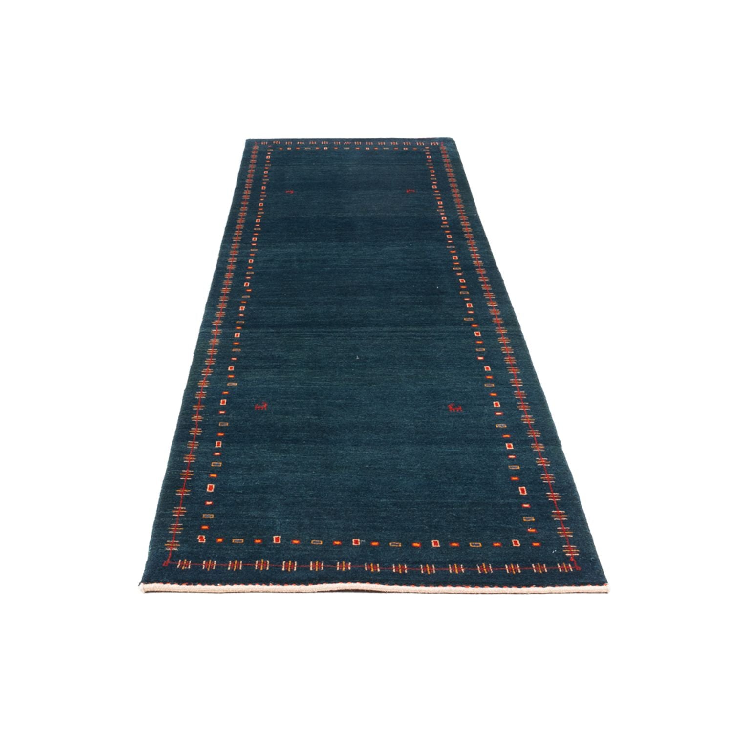 Tapis de couloir Tapis Gabbeh - Persan - 251 x 80 cm - bleu foncé