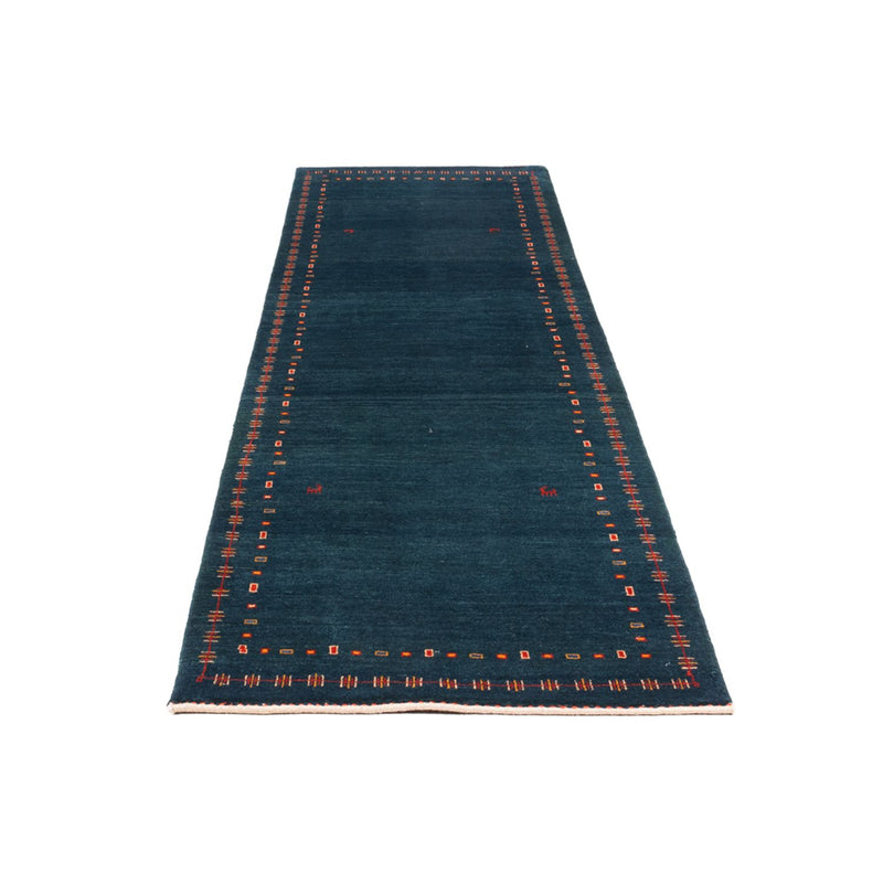 Tapis de couloir Tapis Gabbeh - Persan - 251 x 80 cm - bleu foncé