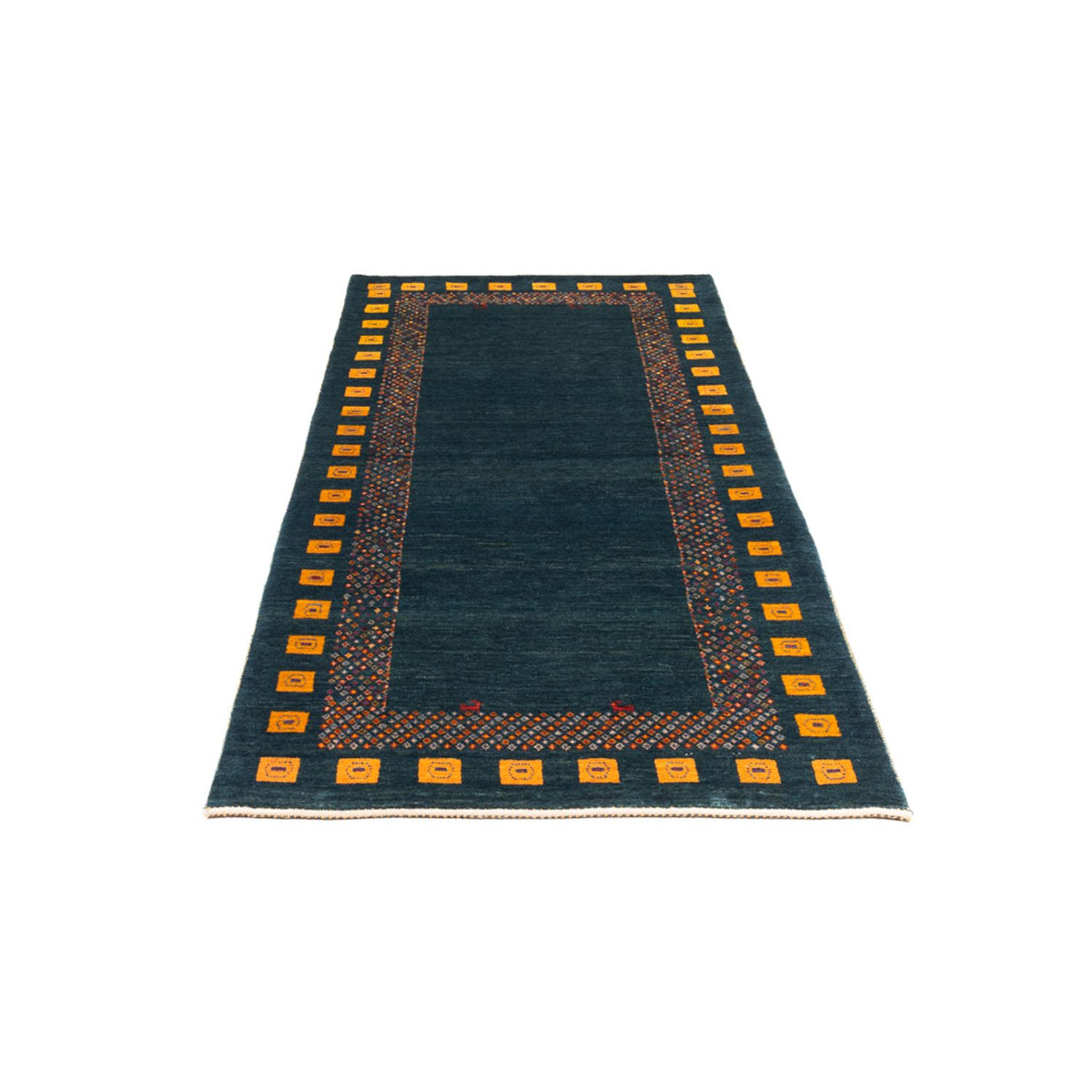 Tapis de couloir Tapis Gabbeh - Persan - 200 x 85 cm - bleu foncé