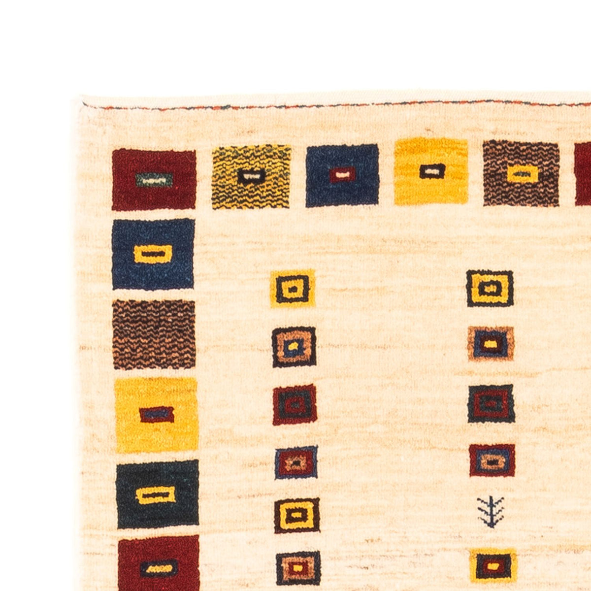 Tapis de couloir Tapis Gabbeh - Persan - 195 x 81 cm - crème