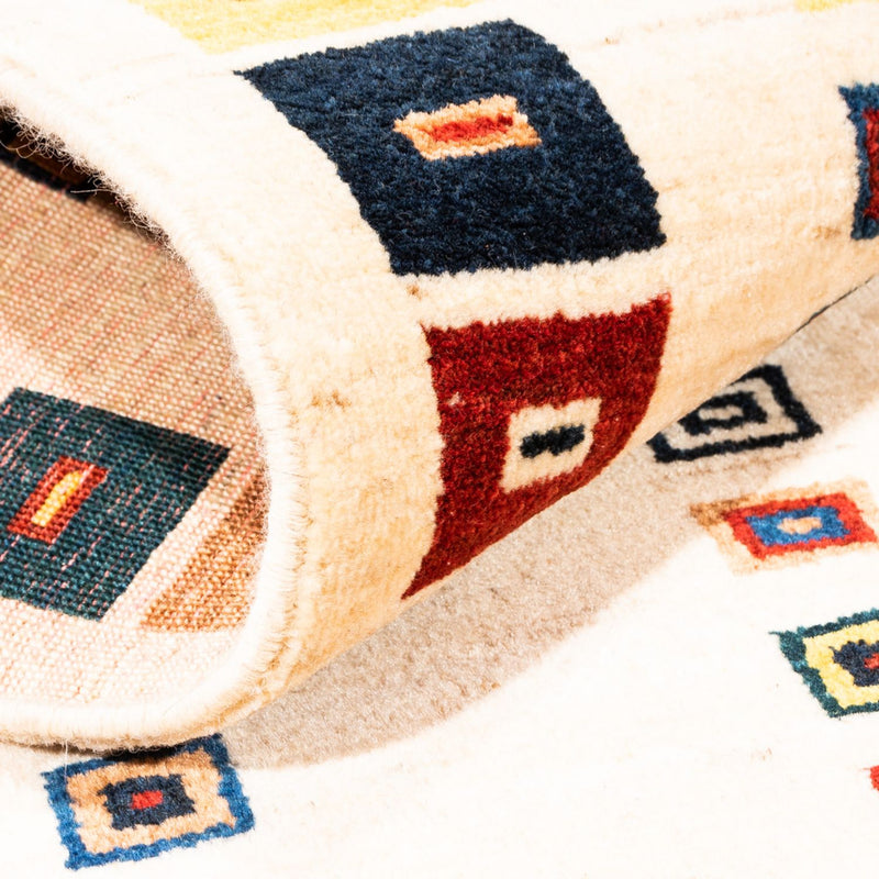 Tapis de couloir Tapis Gabbeh - Persan - 195 x 81 cm - crème