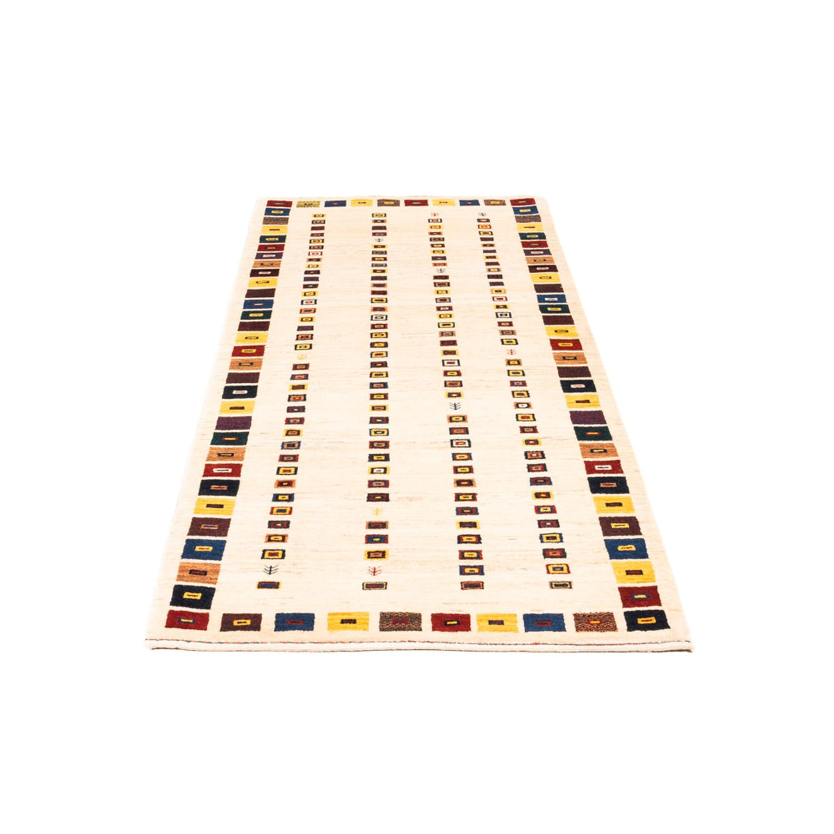 Tapis de couloir Tapis Gabbeh - Persan - 195 x 81 cm - crème