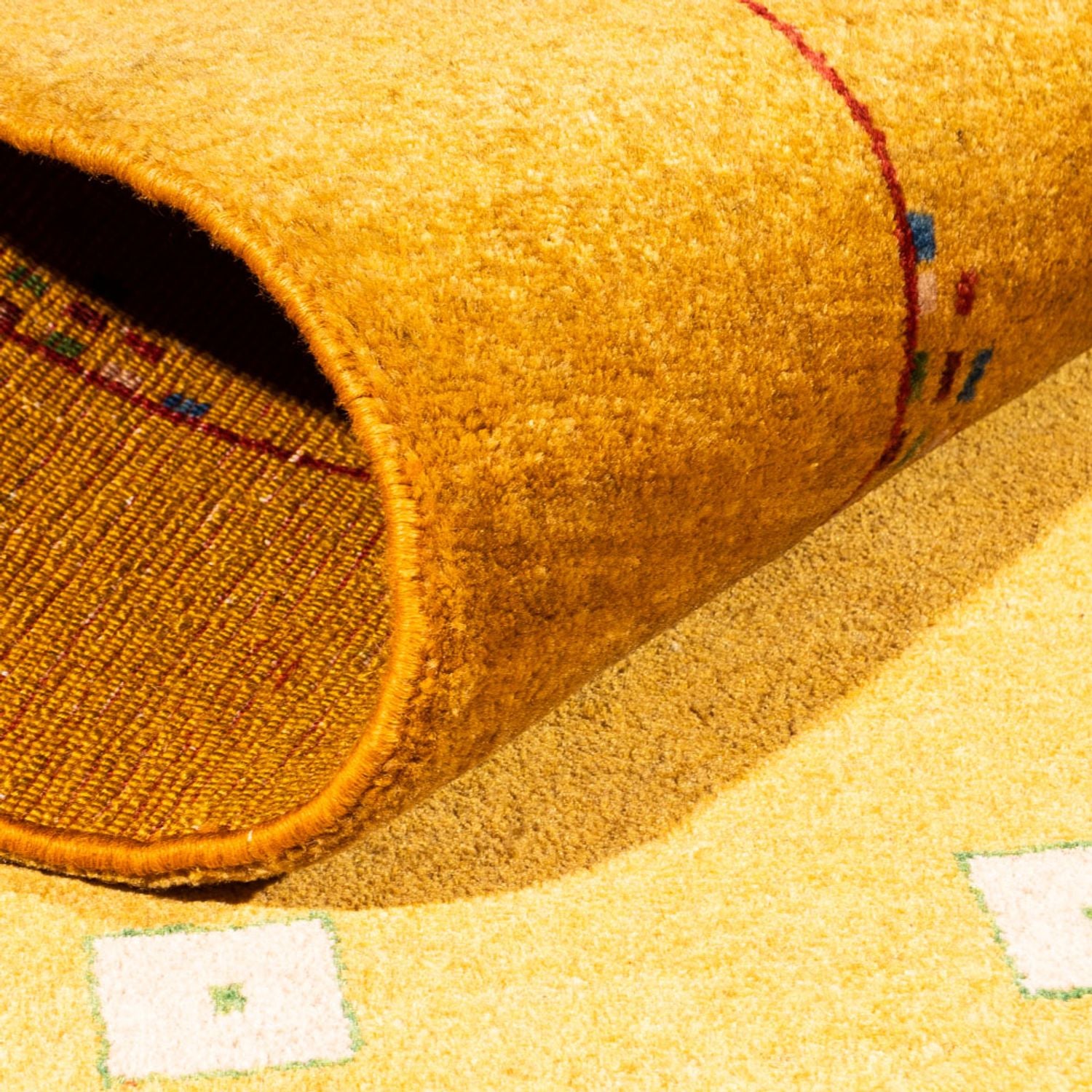 Tapis de couloir Tapis Gabbeh - Persan - 204 x 84 cm - or