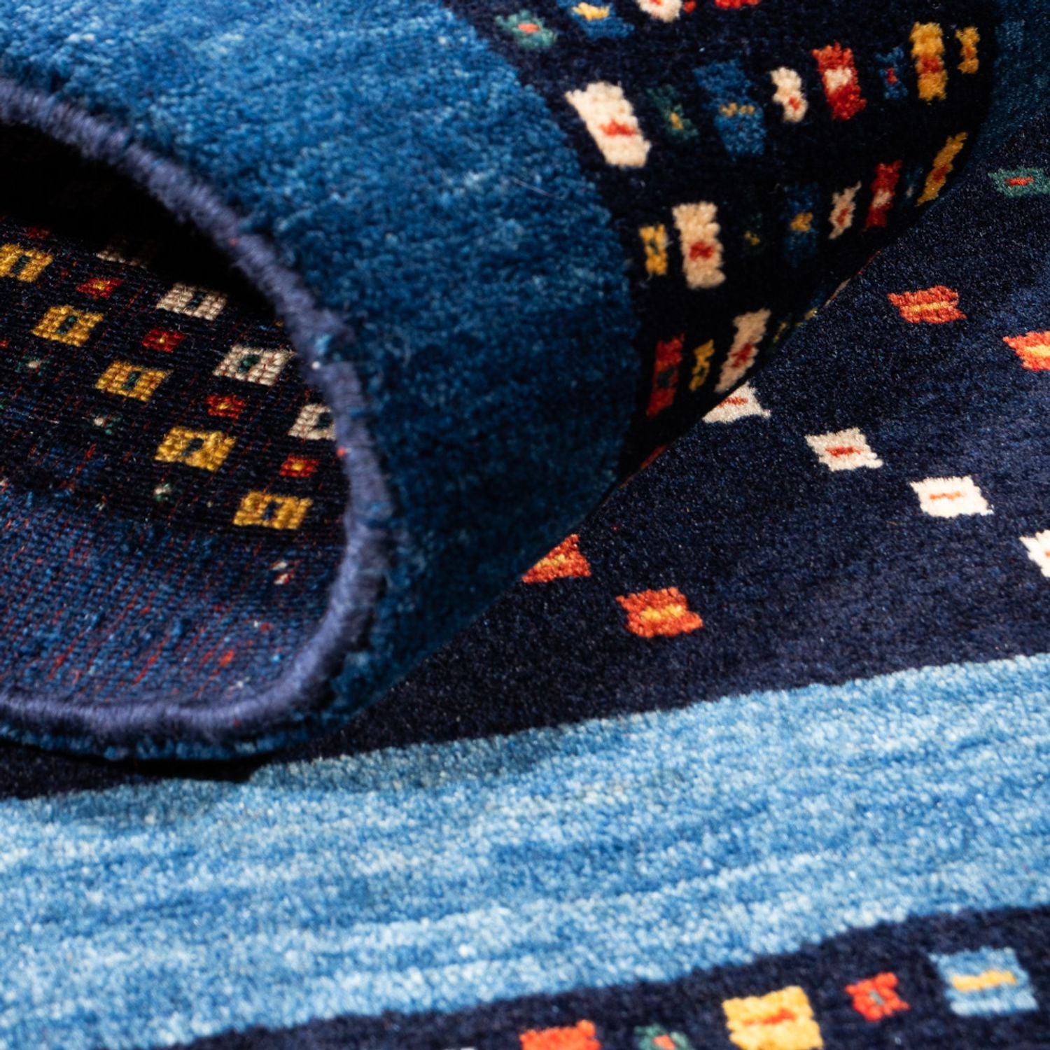 Tapis Gabbeh - Persan - 150 x 100 cm - bleu
