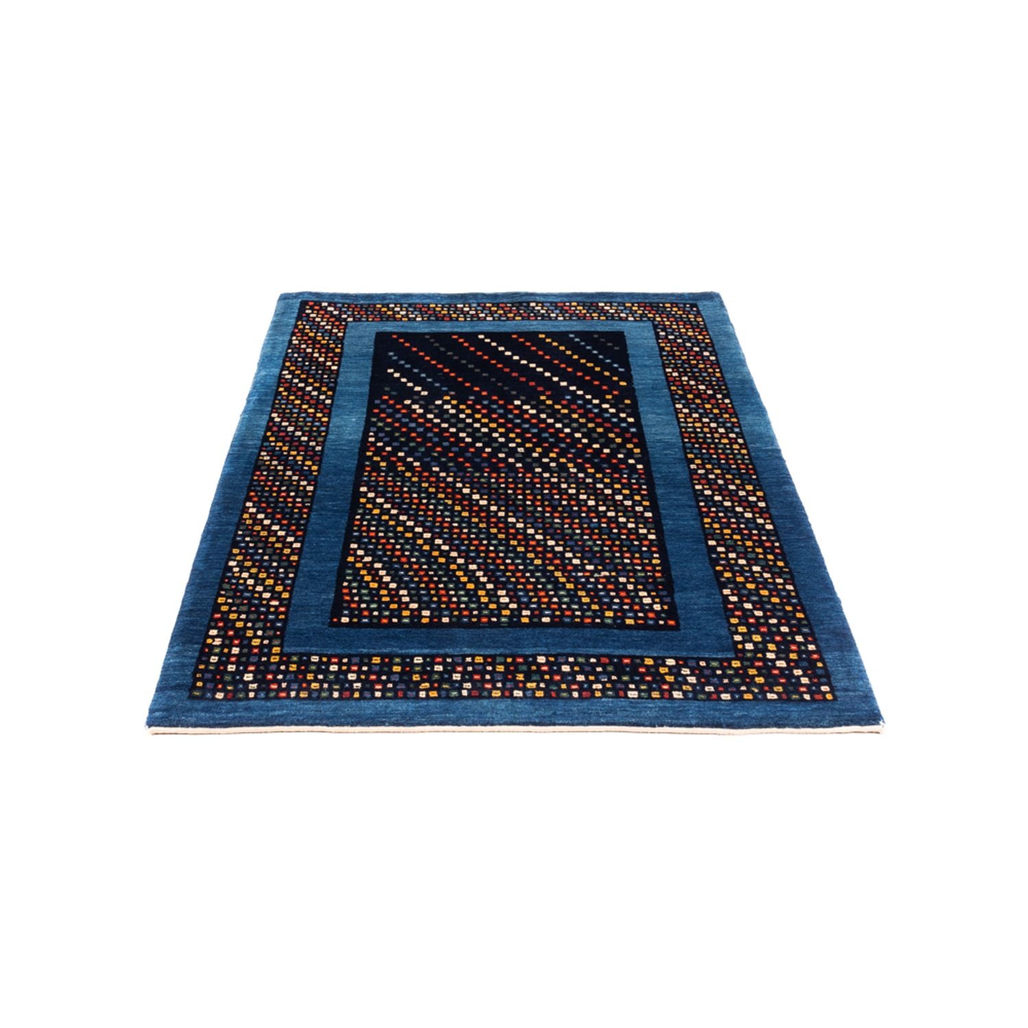 Tapis Gabbeh - Persan - 150 x 100 cm - bleu