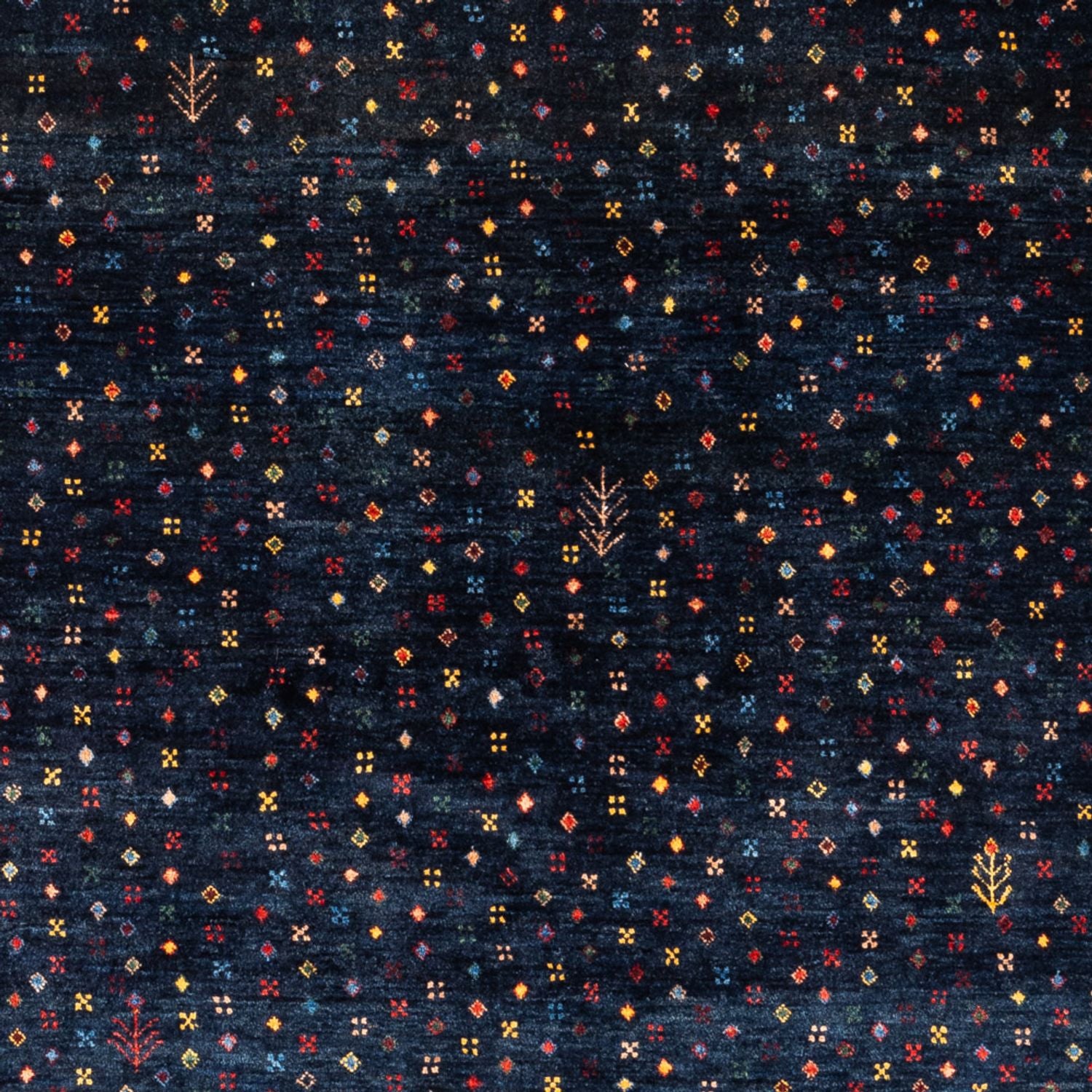 Tapis Gabbeh - Persan - 201 x 152 cm - bleu foncé