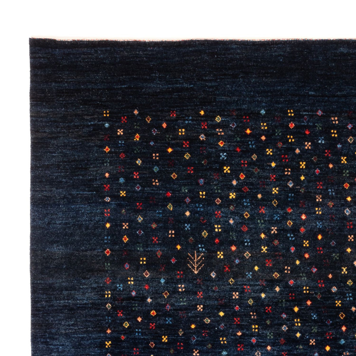 Tapis Gabbeh - Persan - 201 x 152 cm - bleu foncé