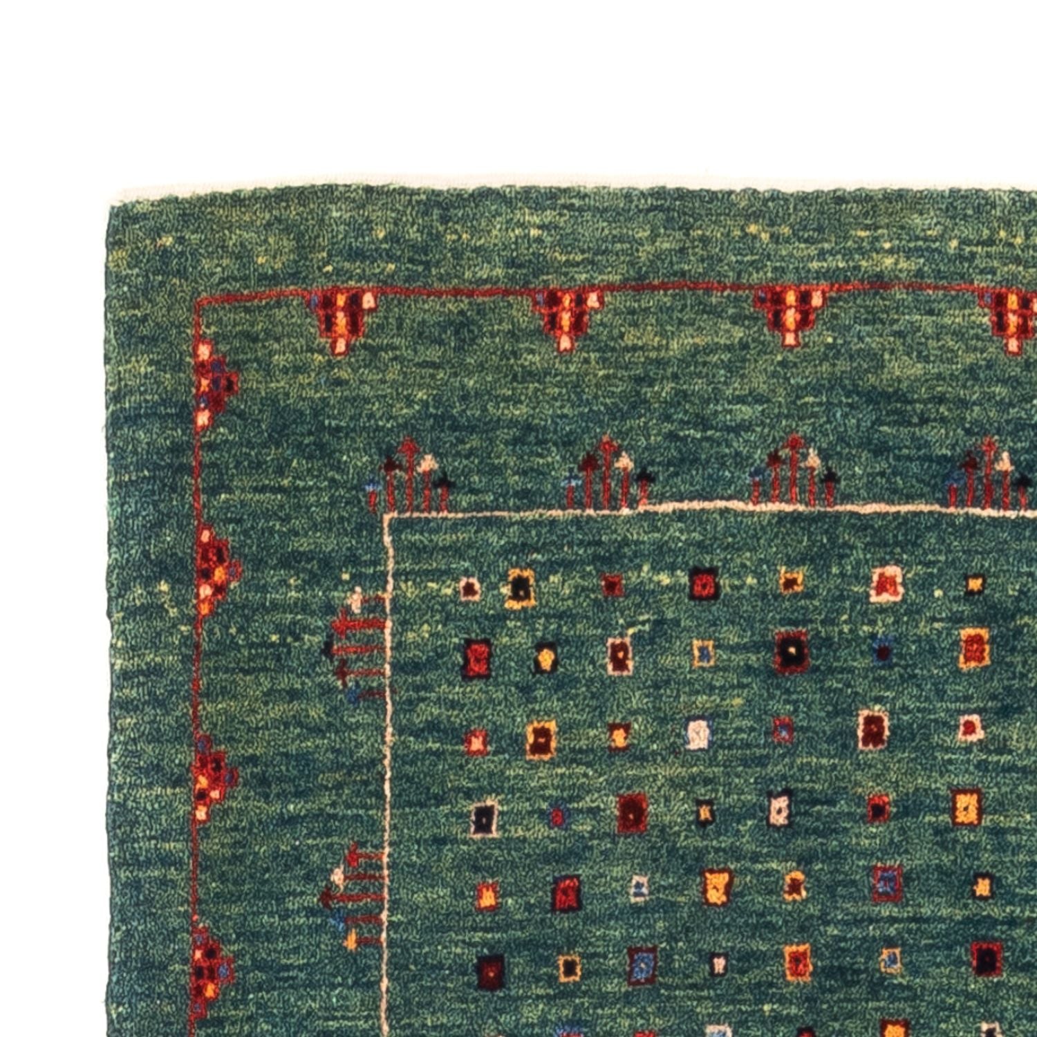Tapis Gabbeh - Persan - 163 x 84 cm - vert