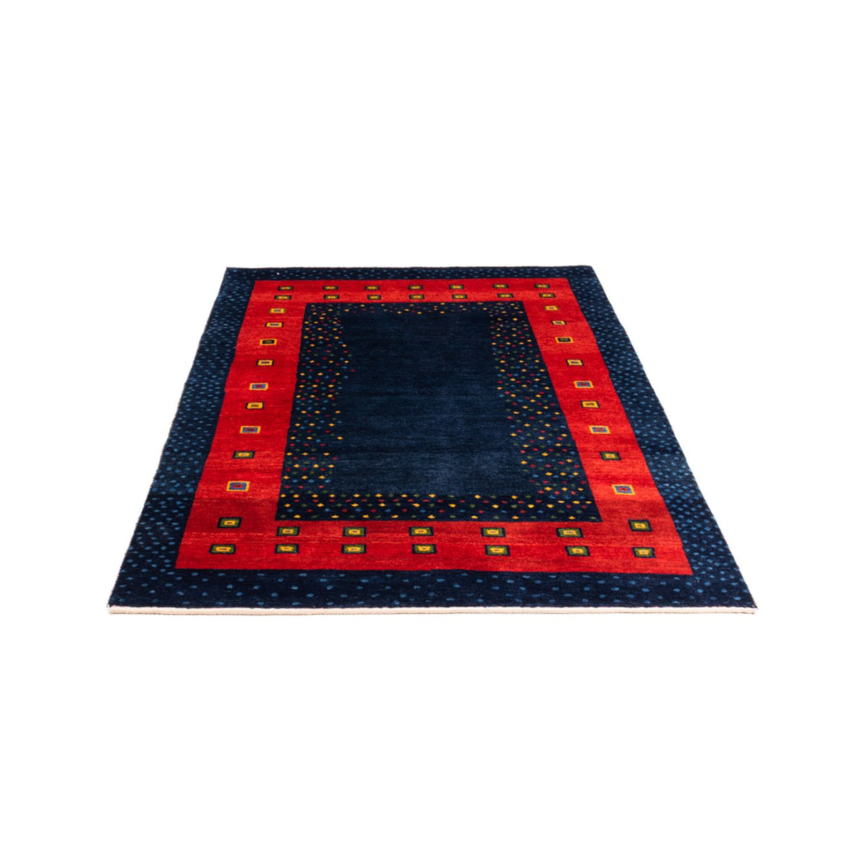 Tapis Gabbeh - Persan - 176 x 123 cm - bleu foncé