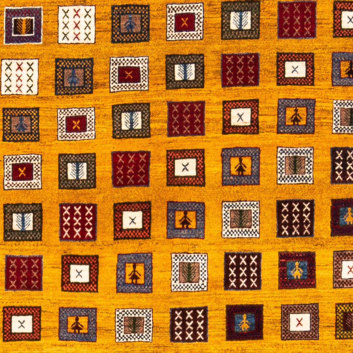 Tapis Gabbeh - Persan - 195 x 150 cm - or