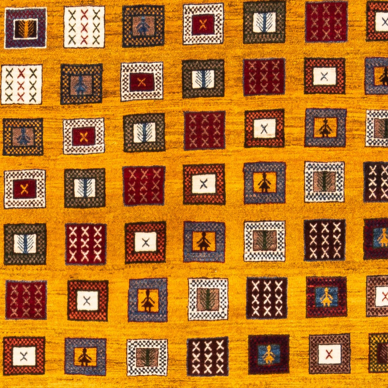 Tapis Gabbeh - Persan - 195 x 150 cm - or