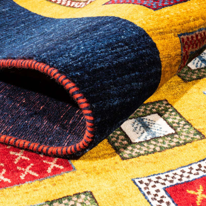 Tapis Gabbeh - Persan - 195 x 150 cm - or