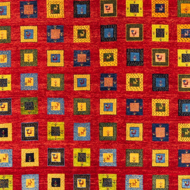 Tapis Gabbeh - Persan - 242 x 186 cm - rouge
