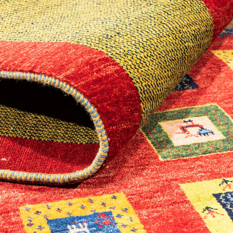 Tapis Gabbeh - Persan - 242 x 186 cm - rouge