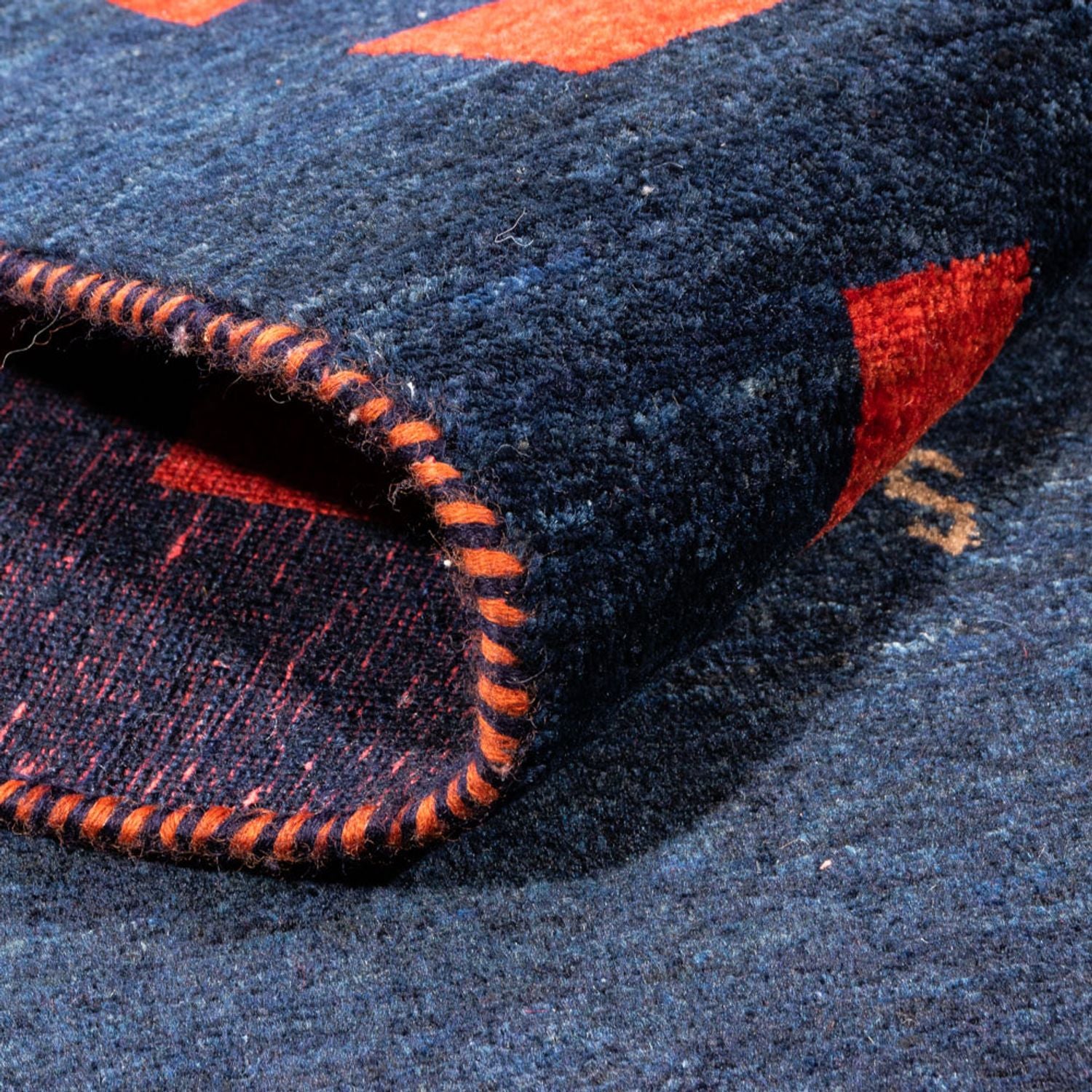 Tapis Gabbeh - Persan - 200 x 146 cm - bleu foncé
